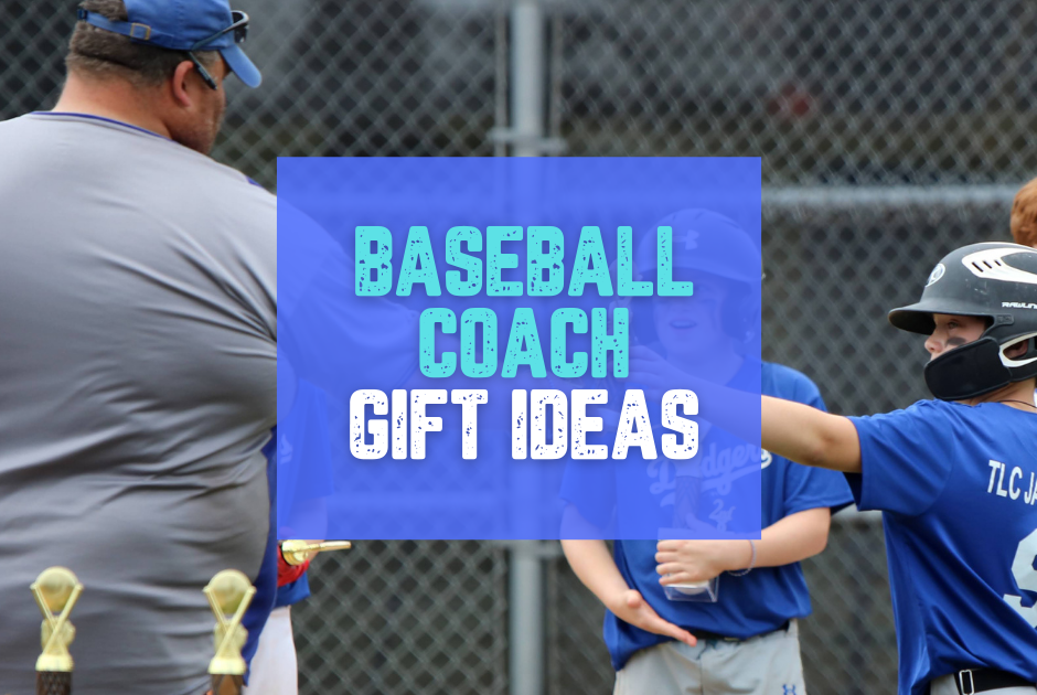 Collection of gift ideas for baseball coaches in a gallery layout