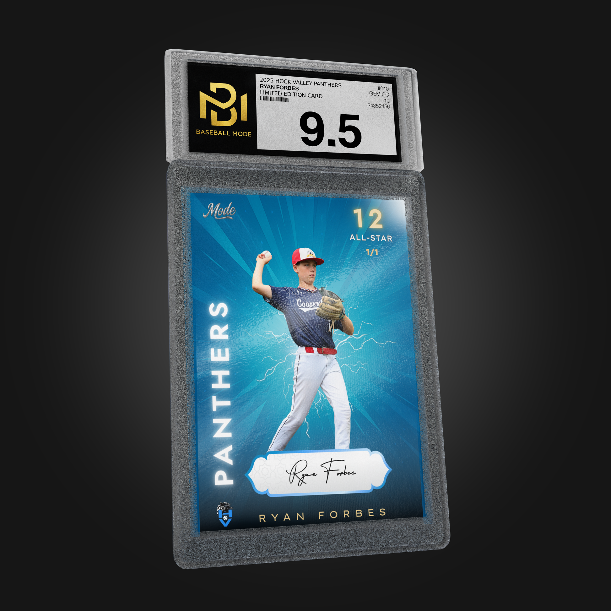Custom All-Star Metal Sports Card – Electric Blue Edition
