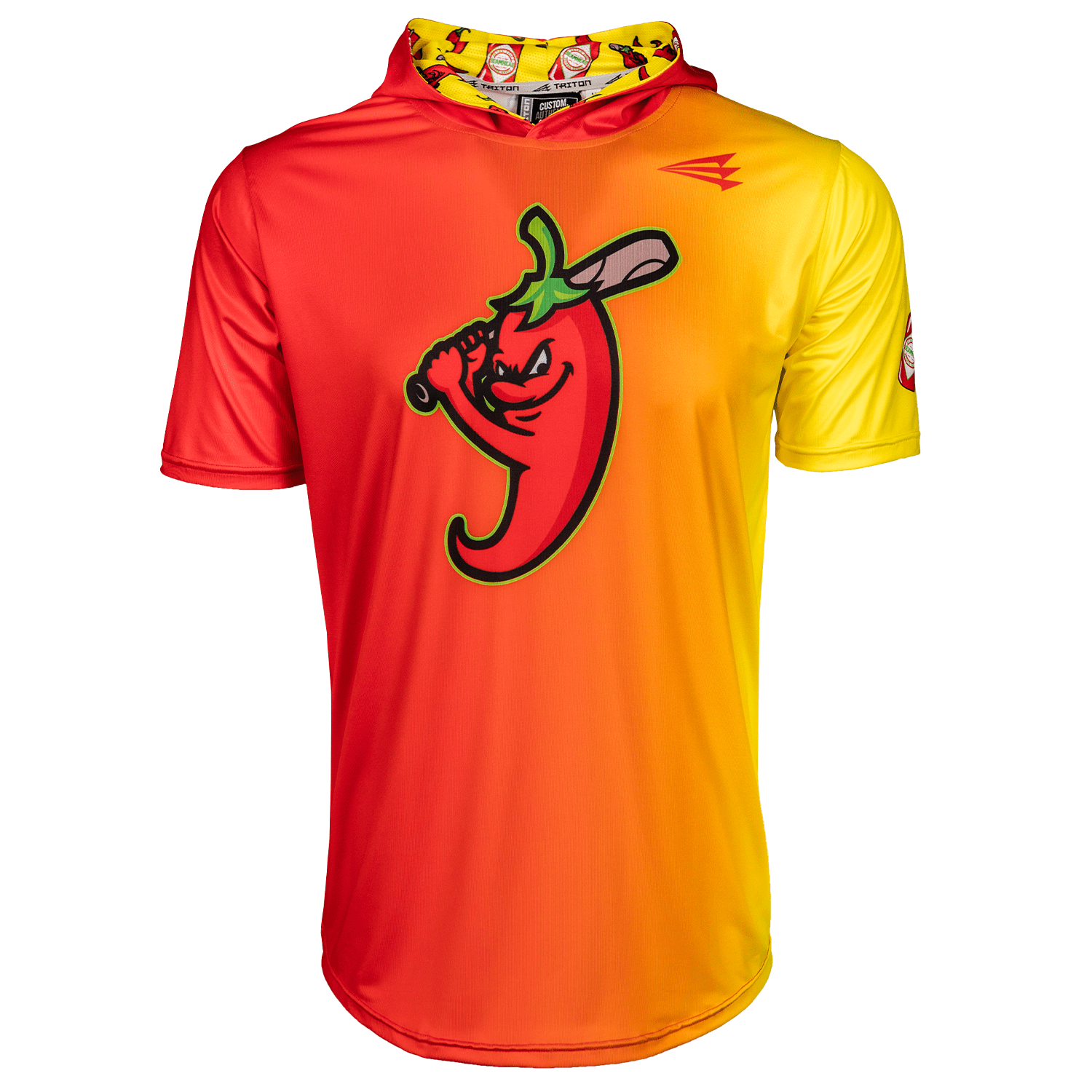 ghost peppers short sleeve baseball hoodie