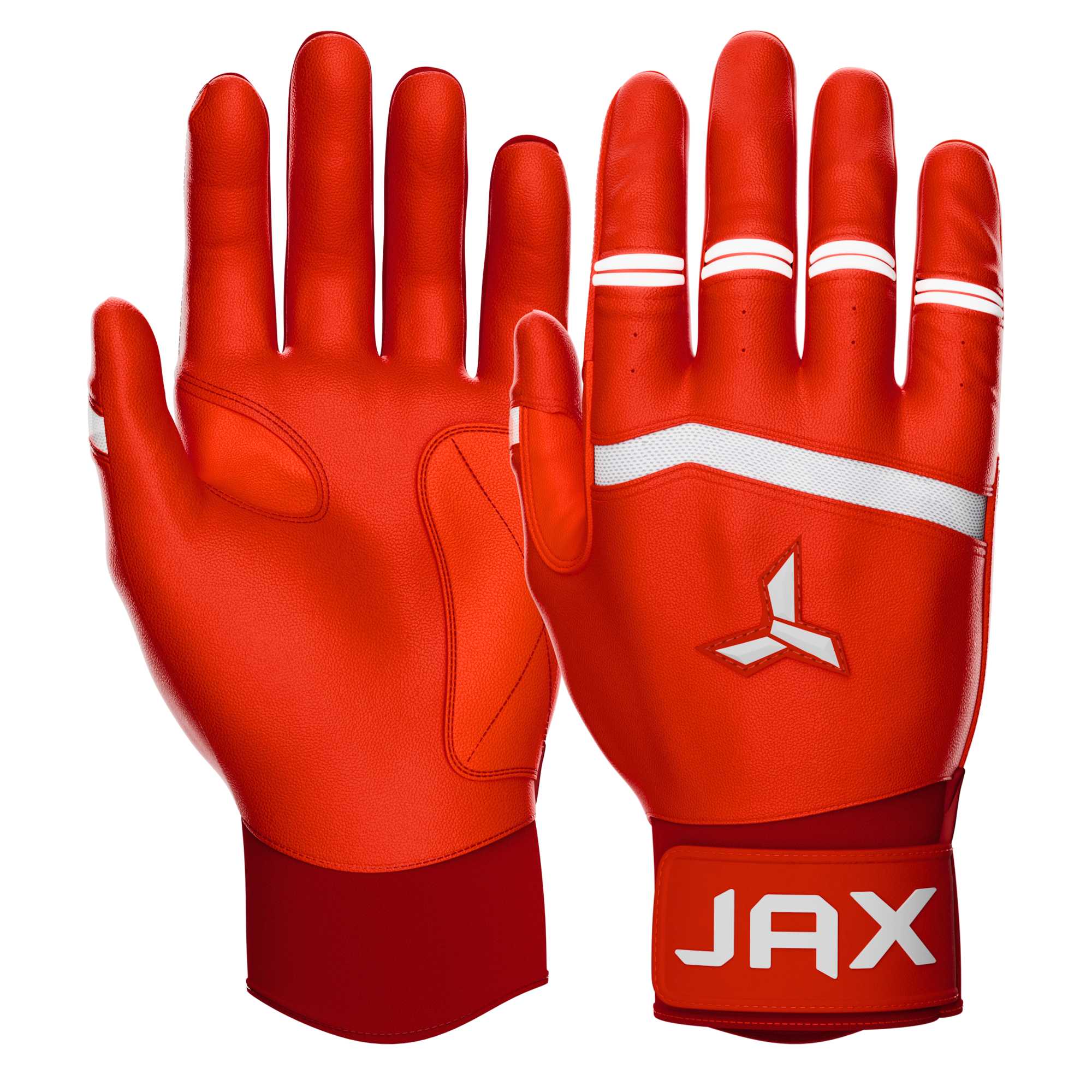 Collection of Red JAX batting gloves  in a gallery layout