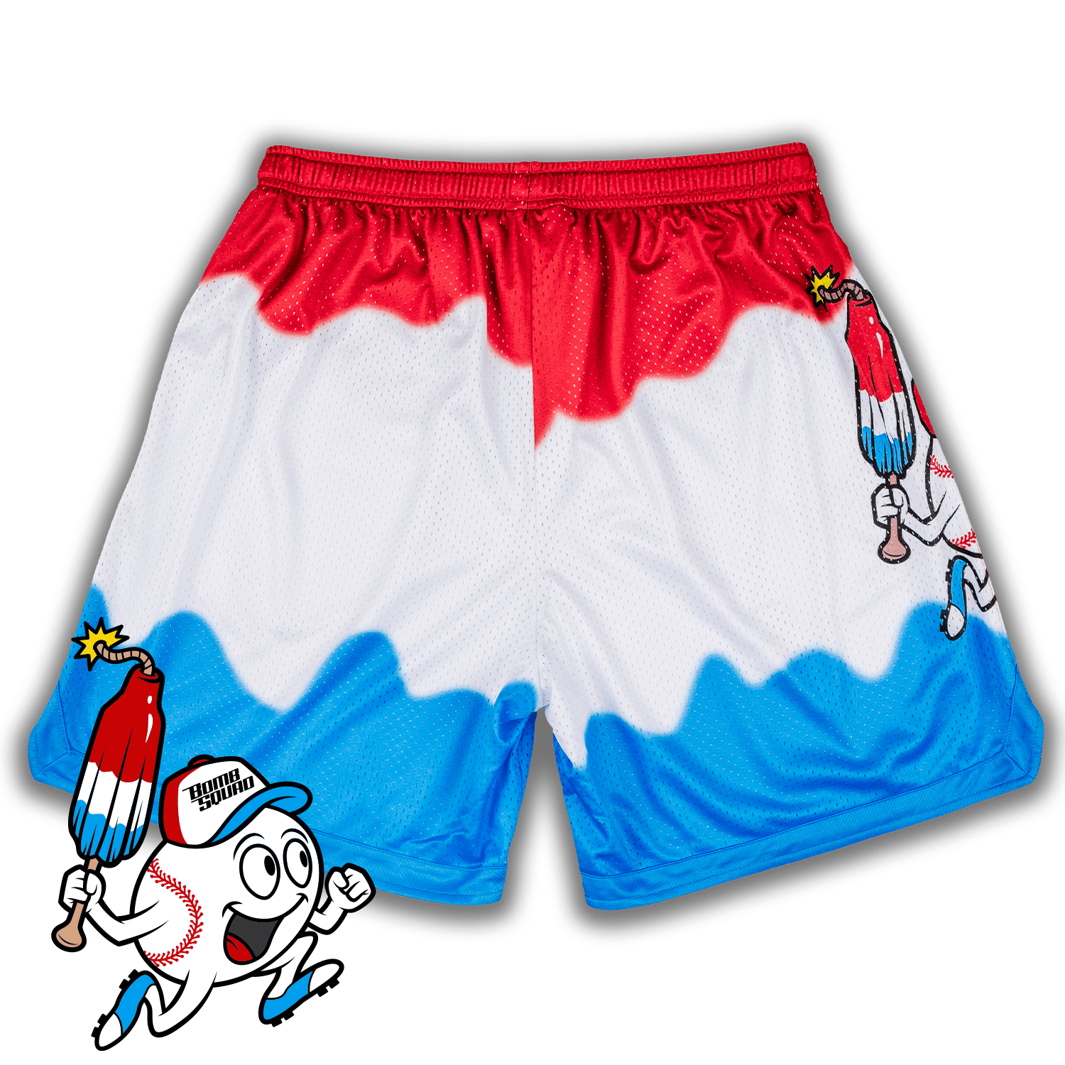 Collection of bomb pop shorts in a gallery layout