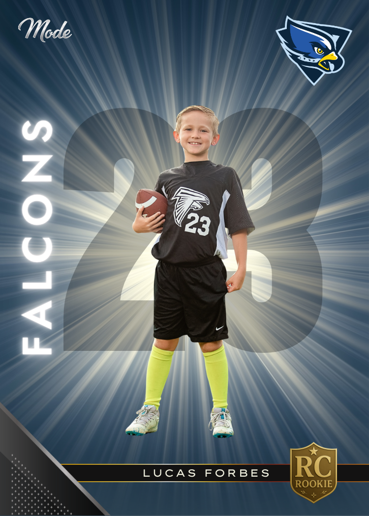 Custom Football Rookie Metal Sports Card – Gold Burst Edition