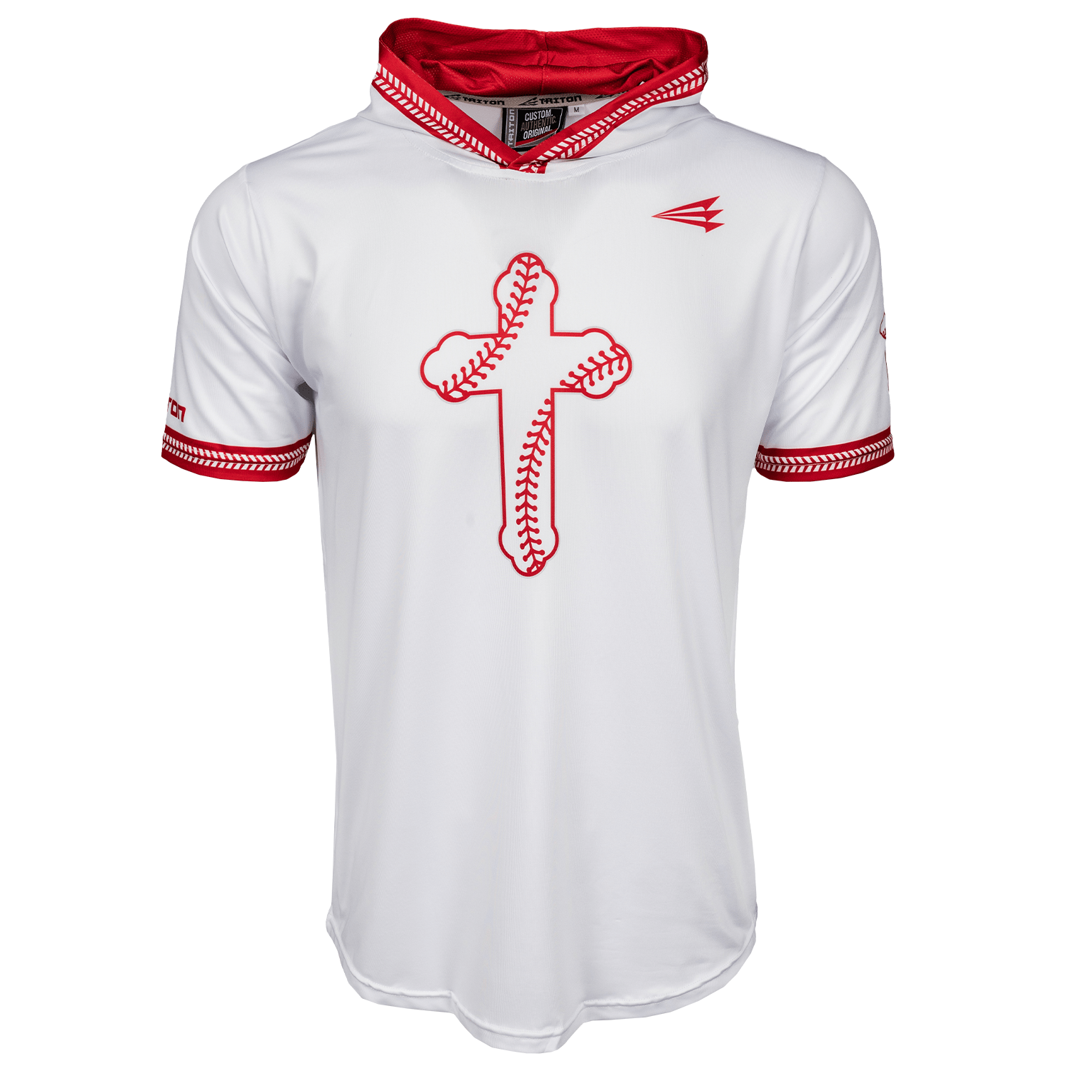 Baseball cross short sleeve hoodie