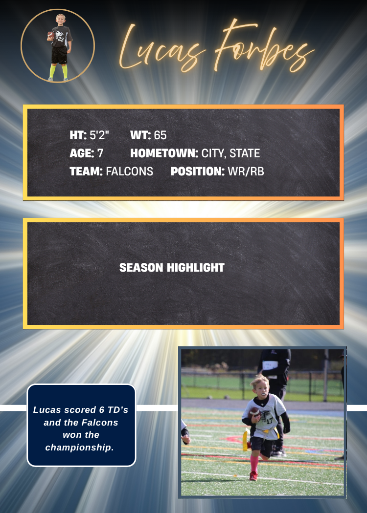 Custom Football Rookie Metal Sports Card – Gold Burst Edition