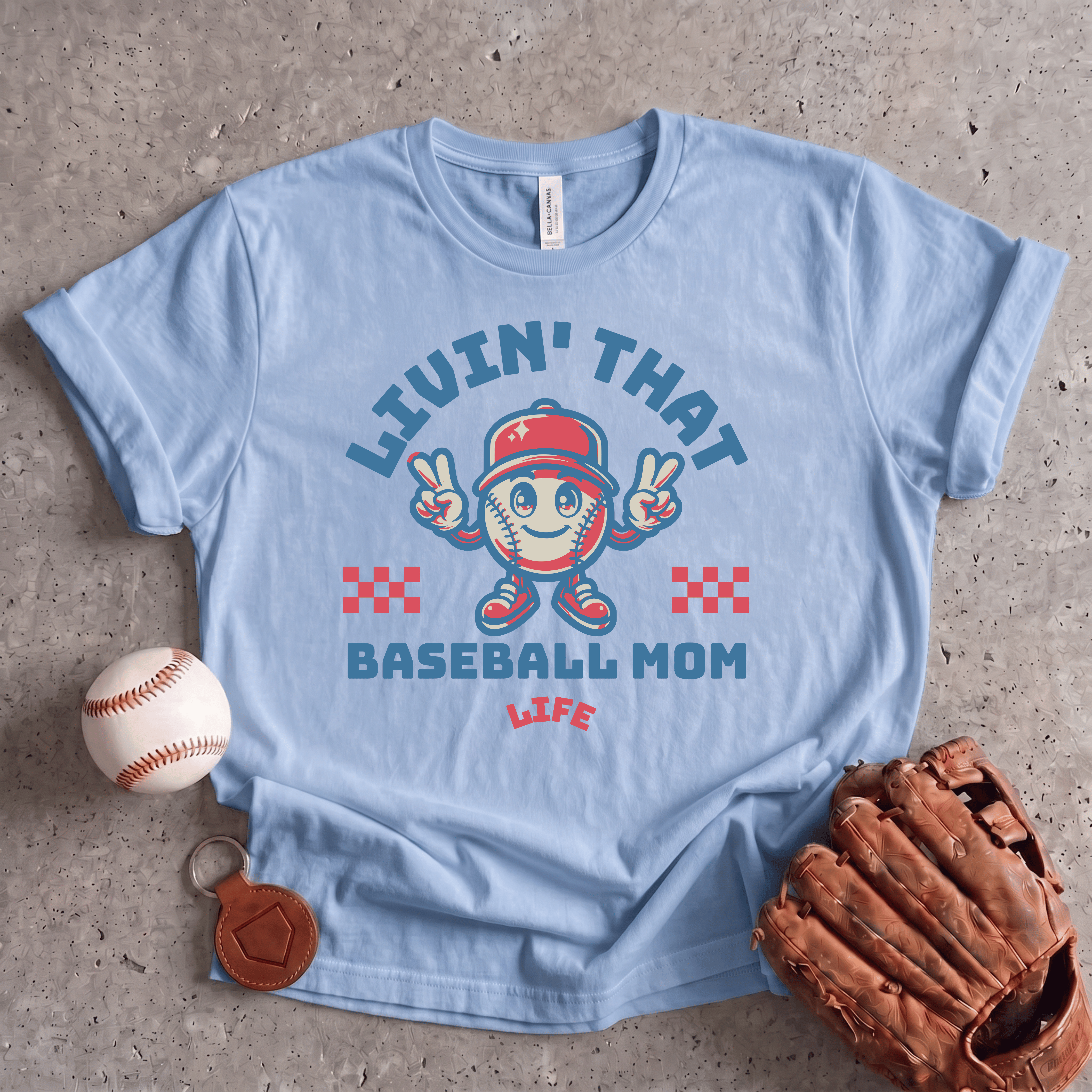 Collection of Living That Baseball Mom Life T-Shirt in a gallery layout