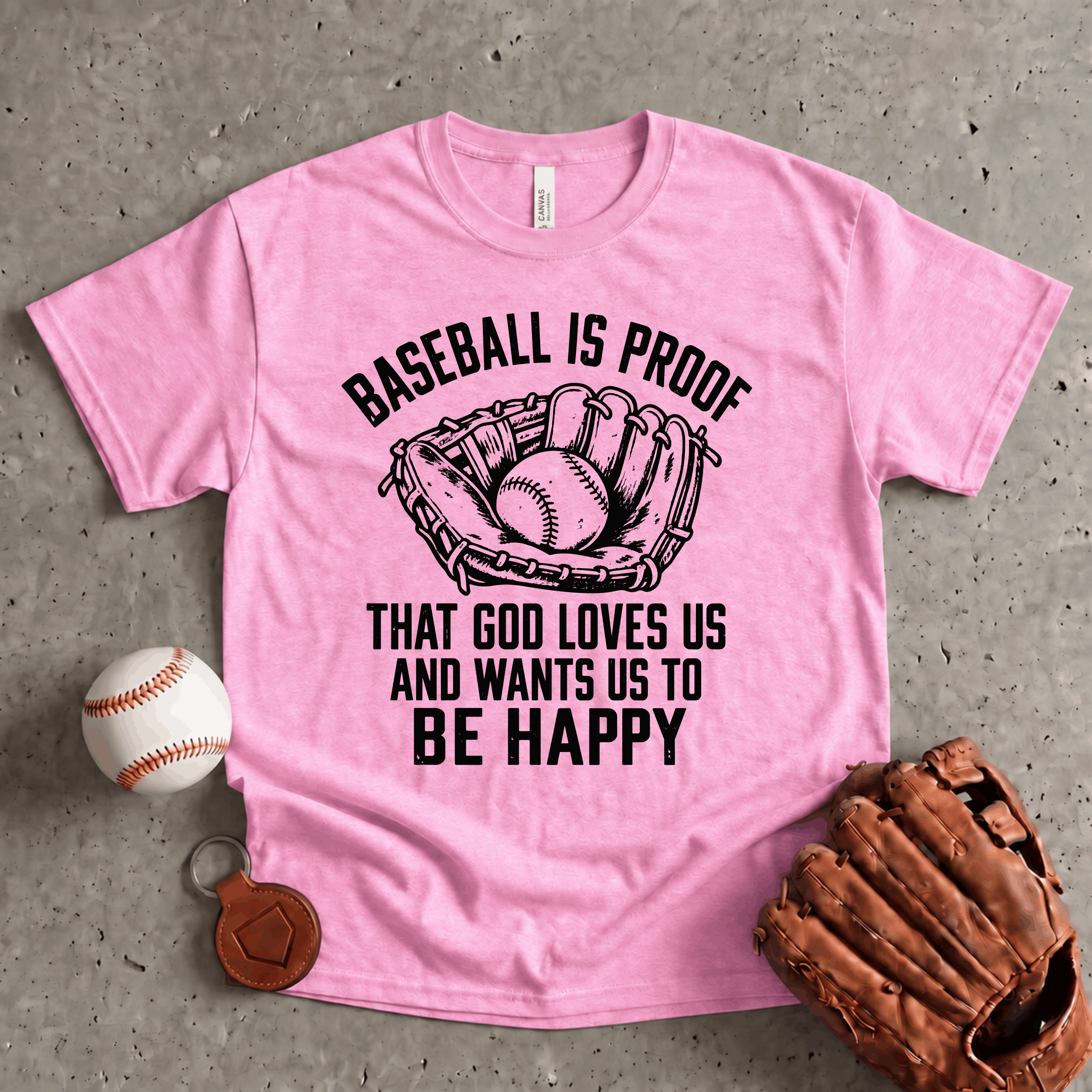 Collection of God Loves Baseball T-Shirt in a gallery layout
