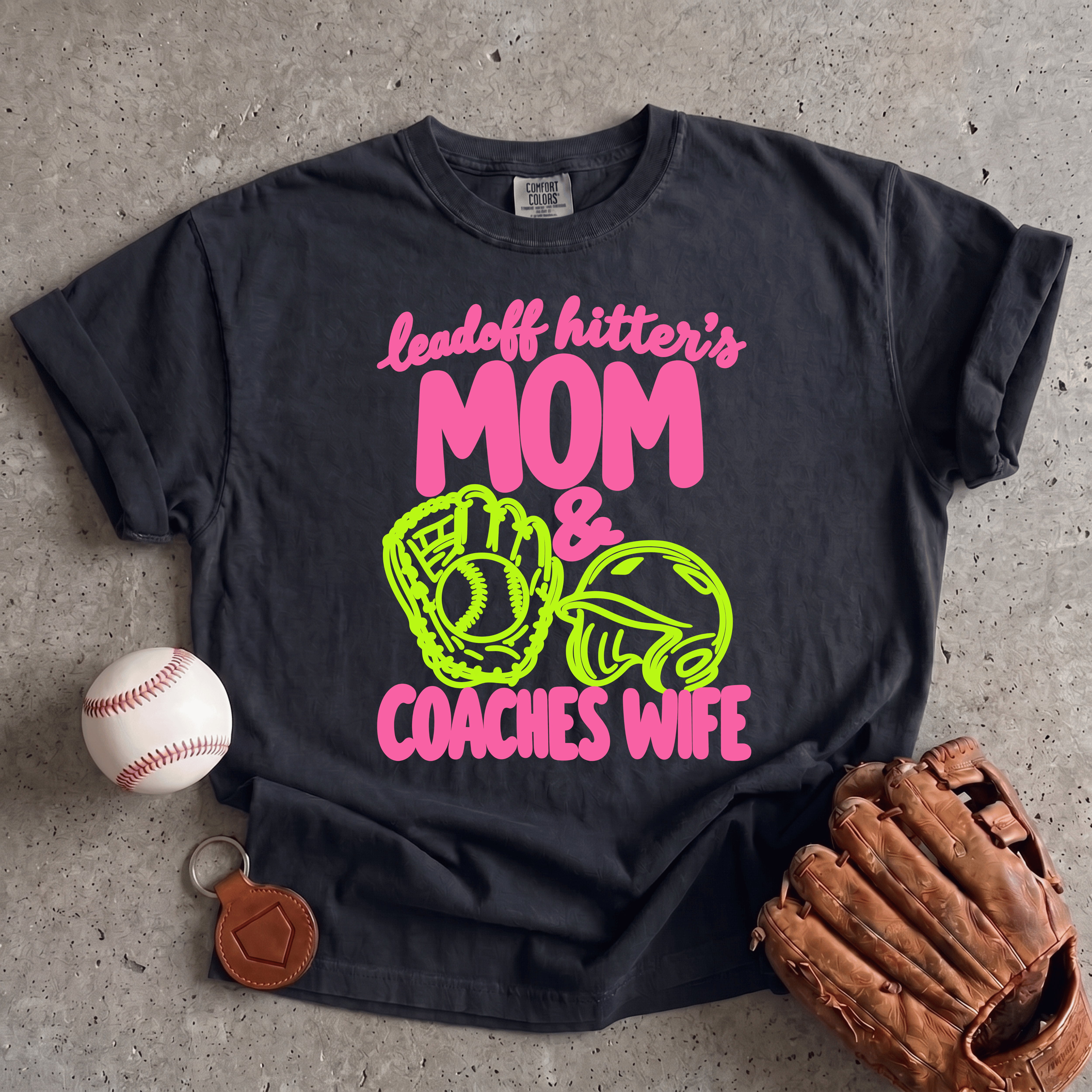 Collection of Leadoff Hitter Mom T-Shirt in a gallery layout