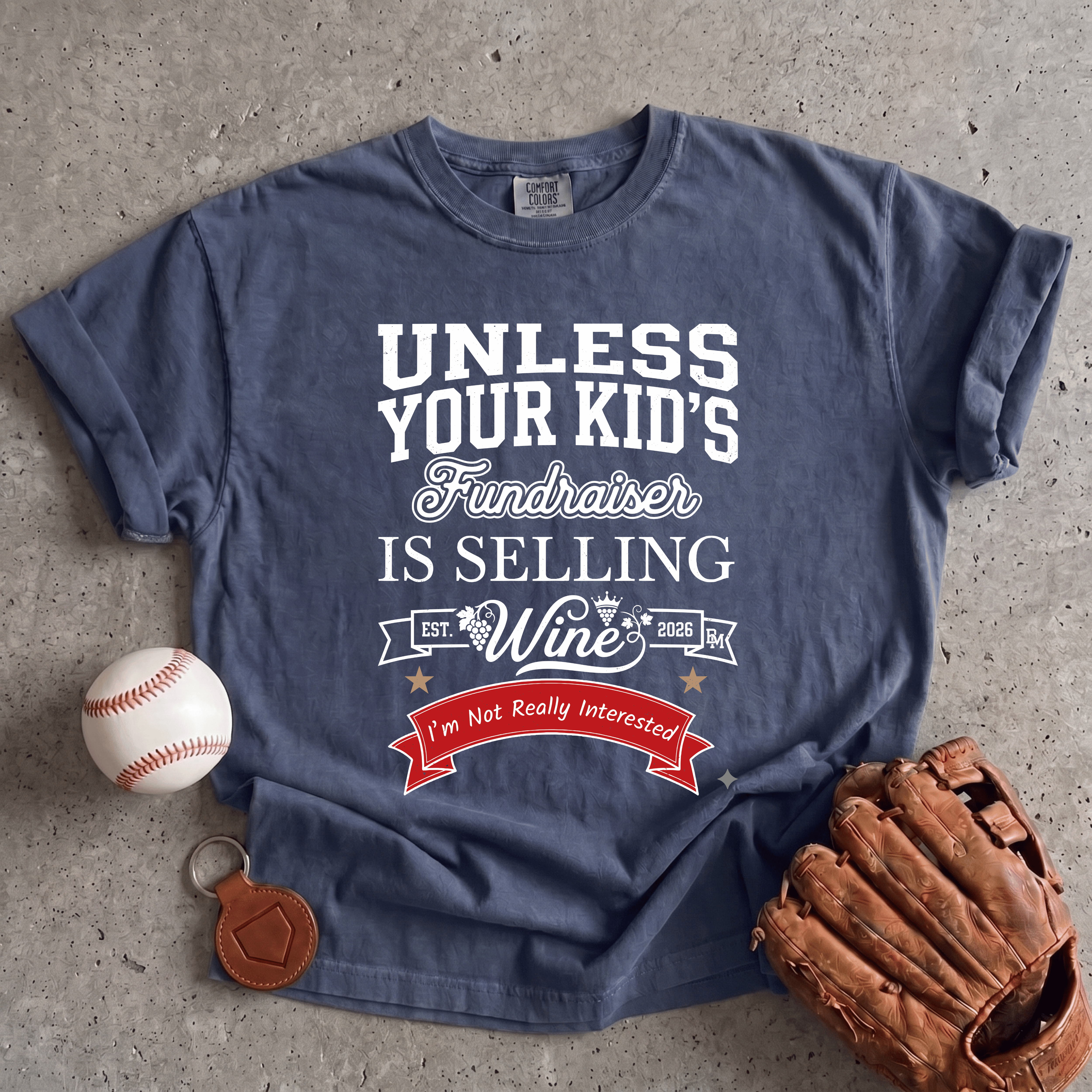 Collection of Wine Fundraiser Mom T-Shirt in a gallery layout