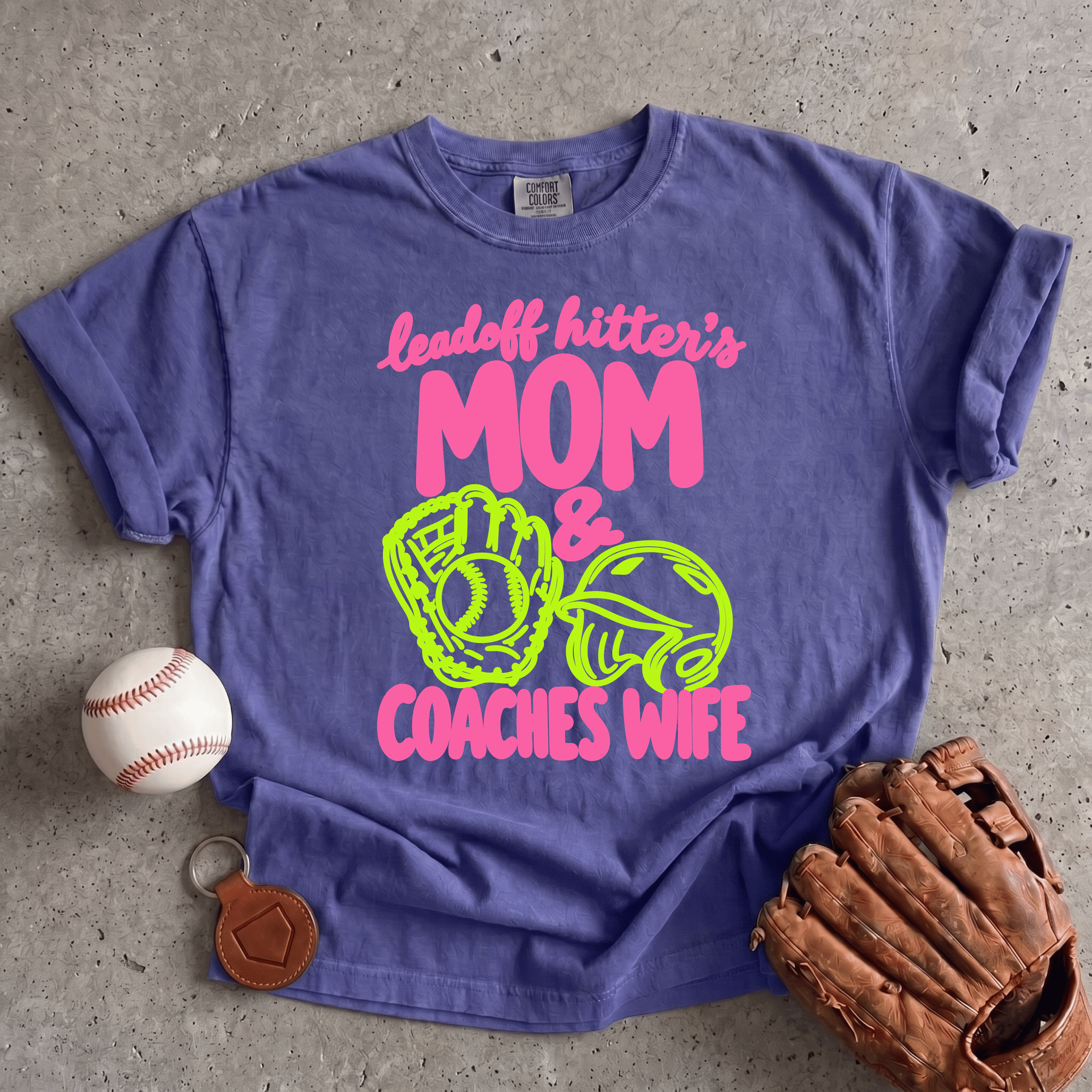 Collection of Leadoff Hitter Mom T-Shirt in a gallery layout