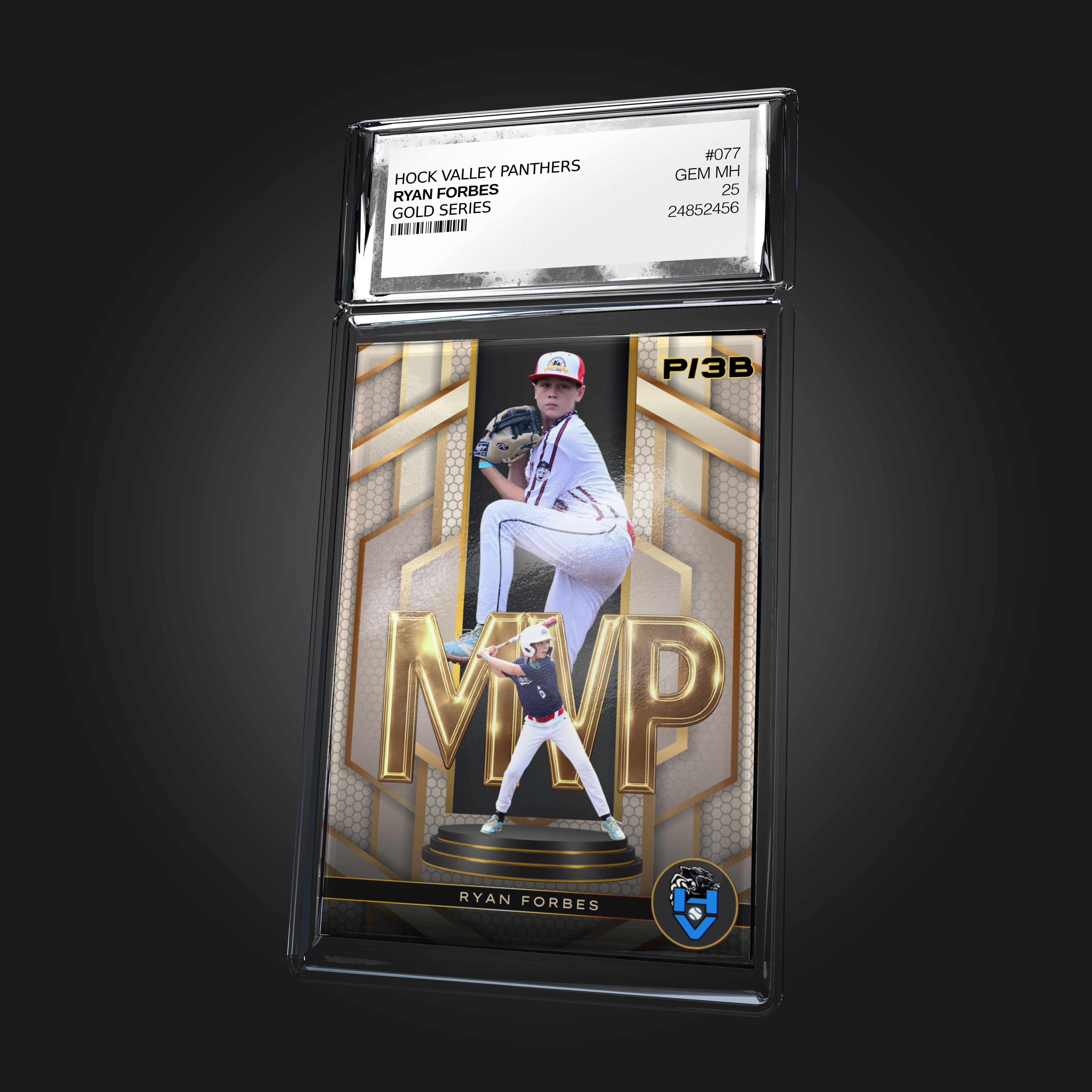 Collection of Custom MVP Metal Sports Card in a gallery layout
