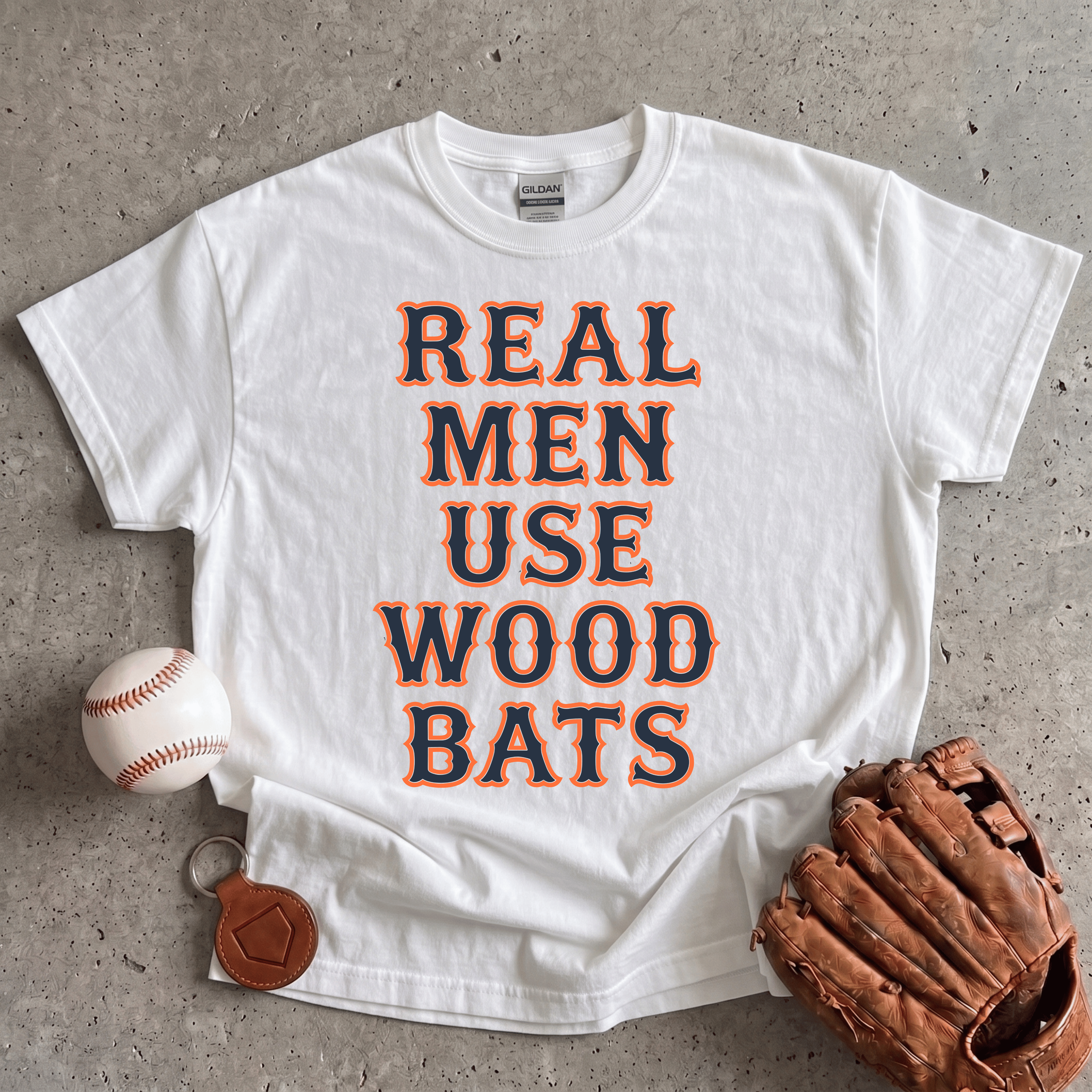 Collection of Real Men Use Wood Bats in a gallery layout