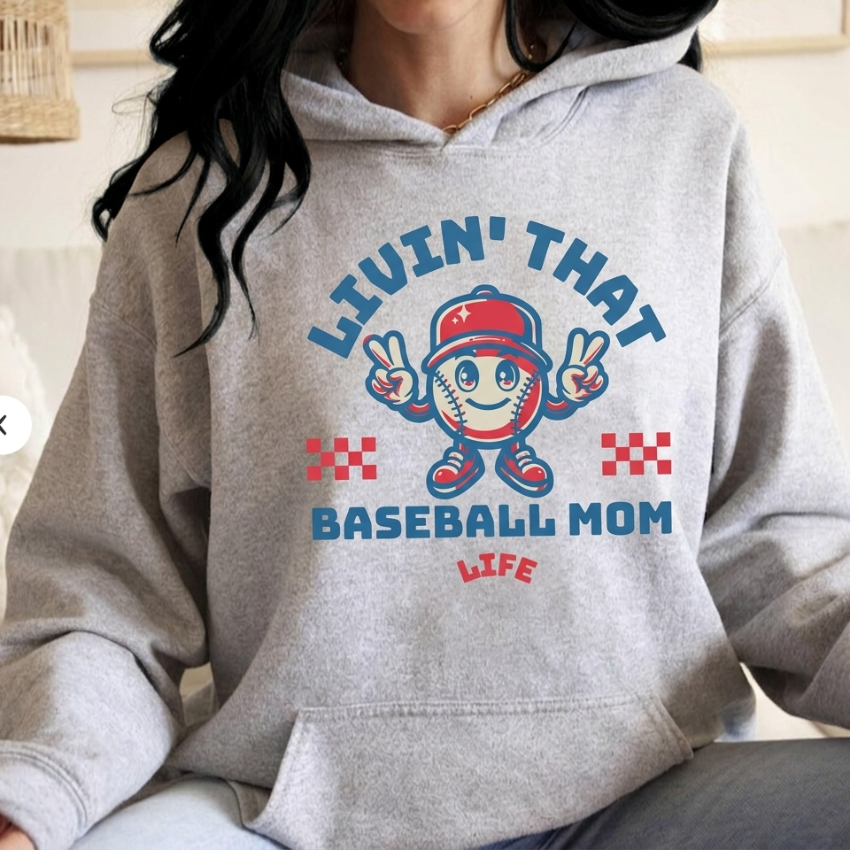 Livin That Baseball Mom Life Hoodie