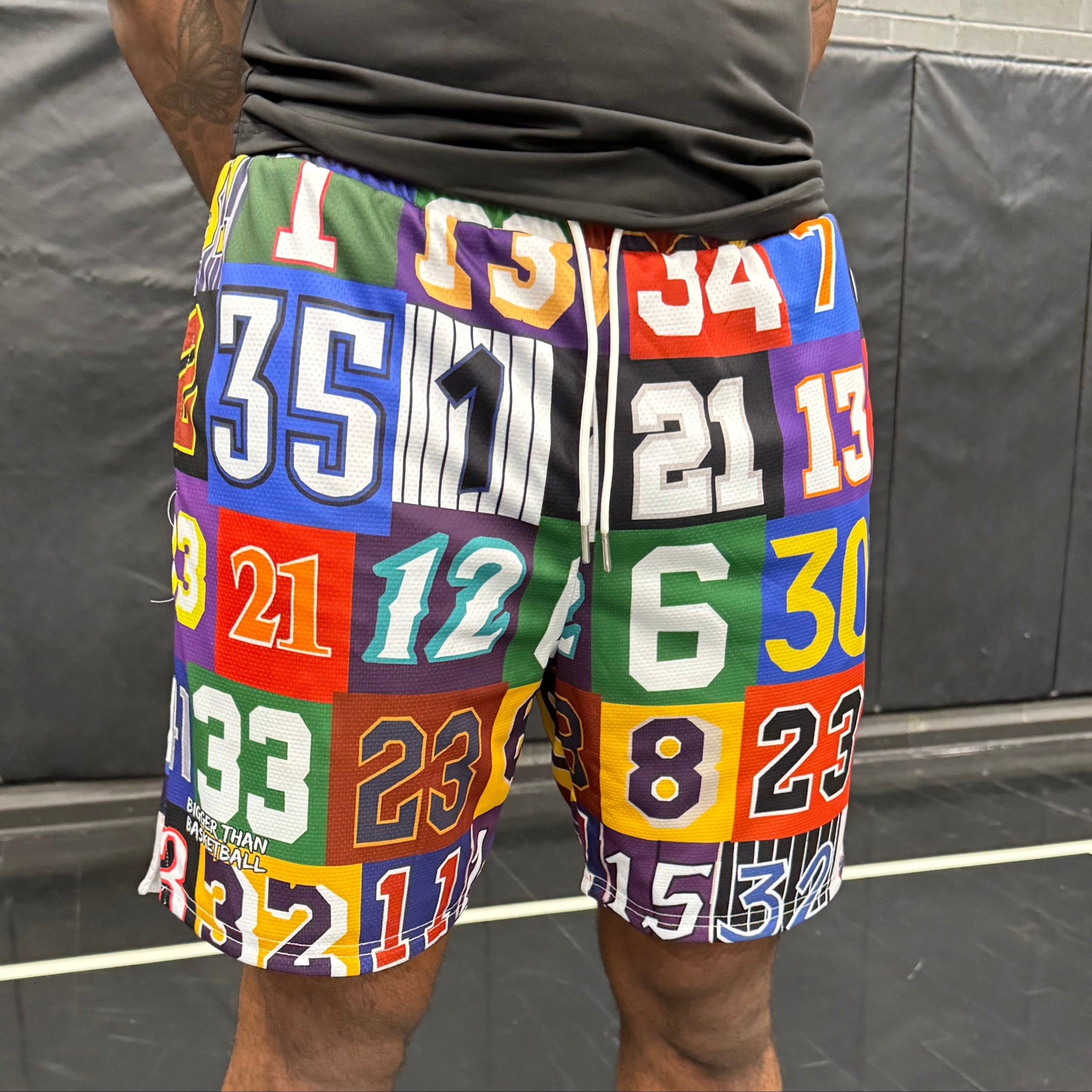 Hall of fame numbers basketball shorts