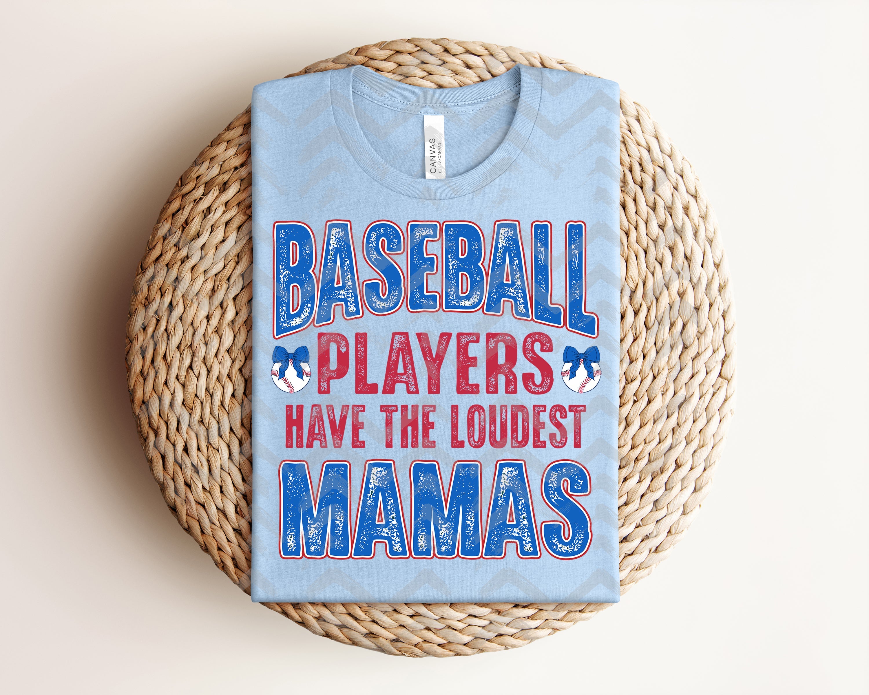 Collection of Loudest Baseball Mamas T-Shirt in a gallery layout