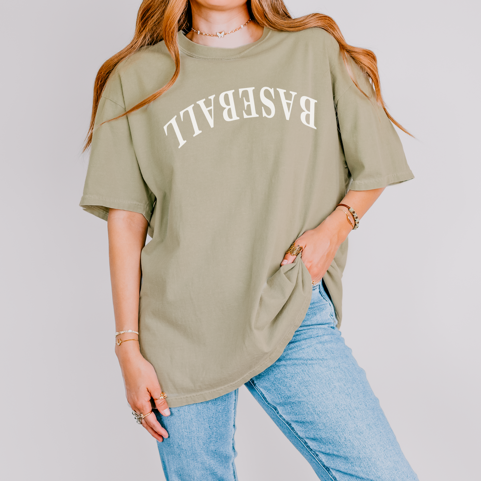 Collection of Baseball Upside Down Tee Shirt in a gallery layout