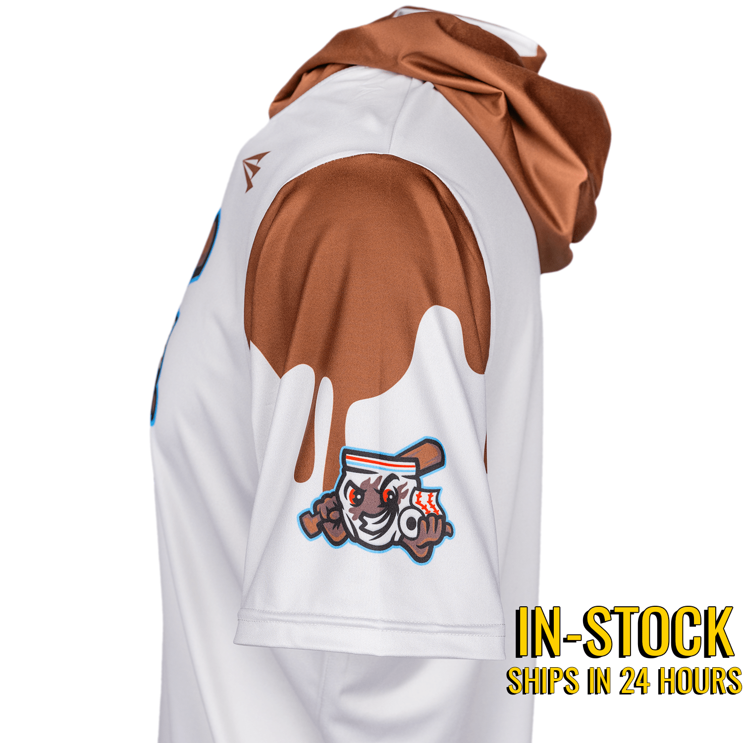 Collection of meanstreaks short sleeve baseball hoodie in a gallery layout