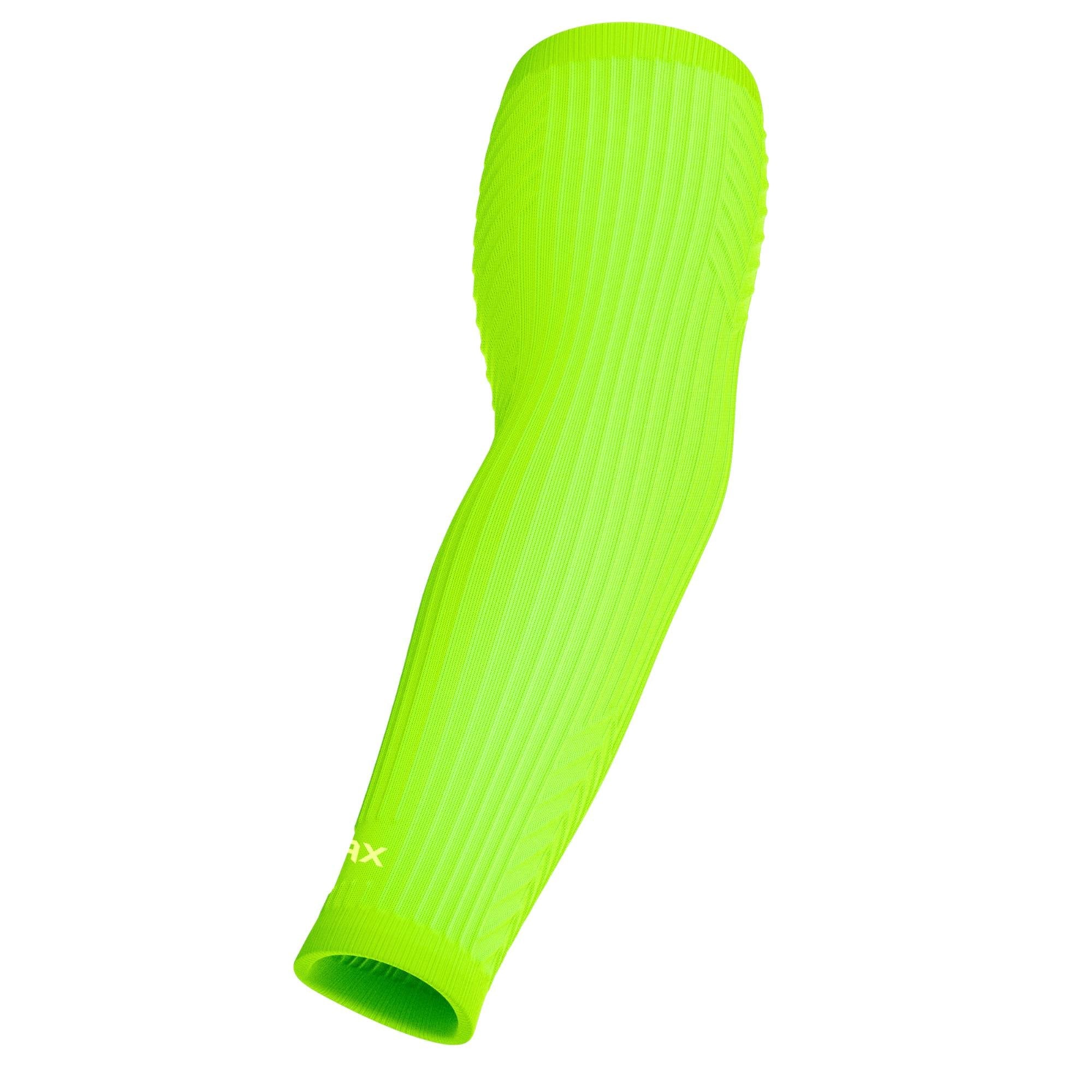Collection of Bright green JAX arm sleeve on a white background in a gallery layout
