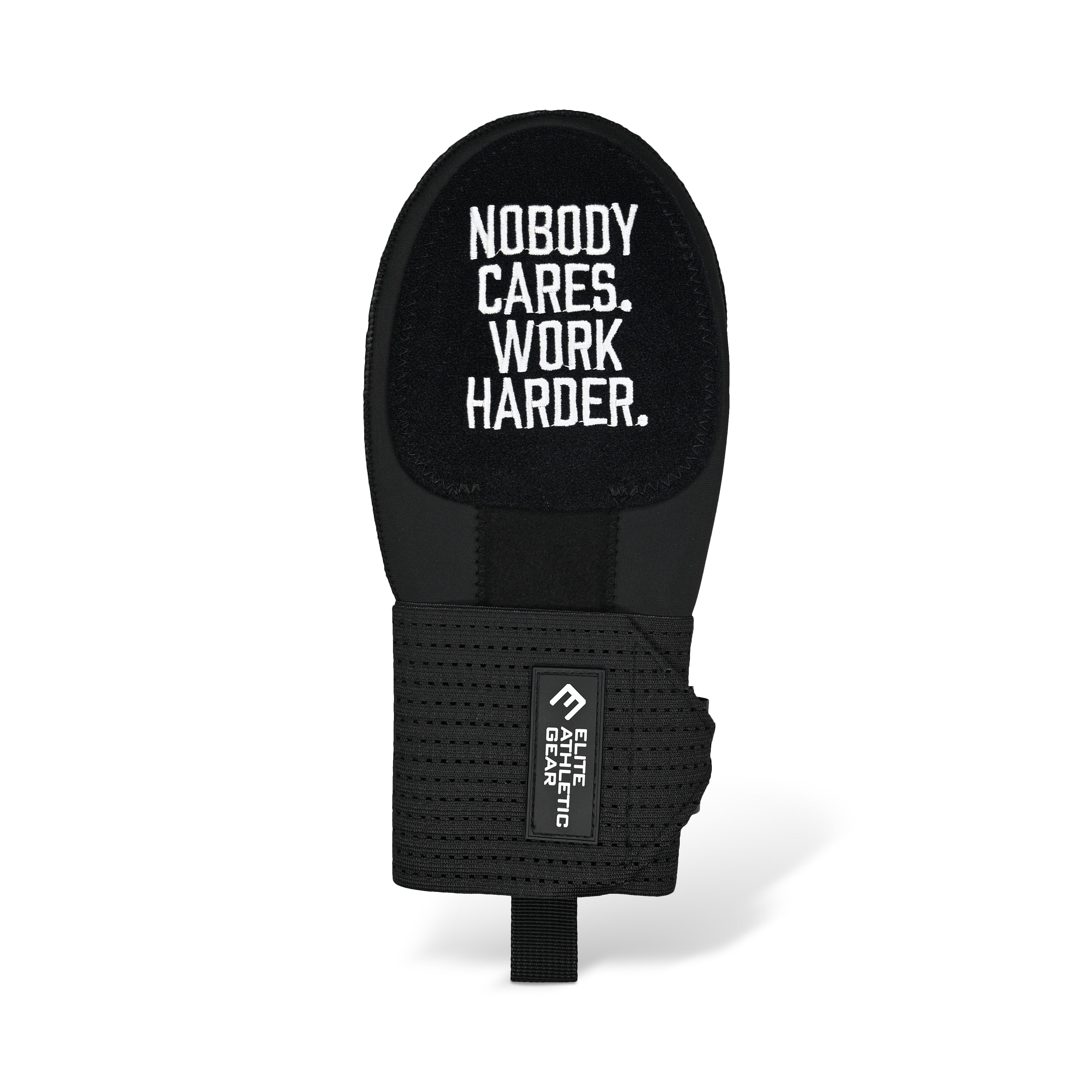 Collection of Baseball Sliding mitt with 'Nobody cares, work harder' text on a white background in a gallery layout