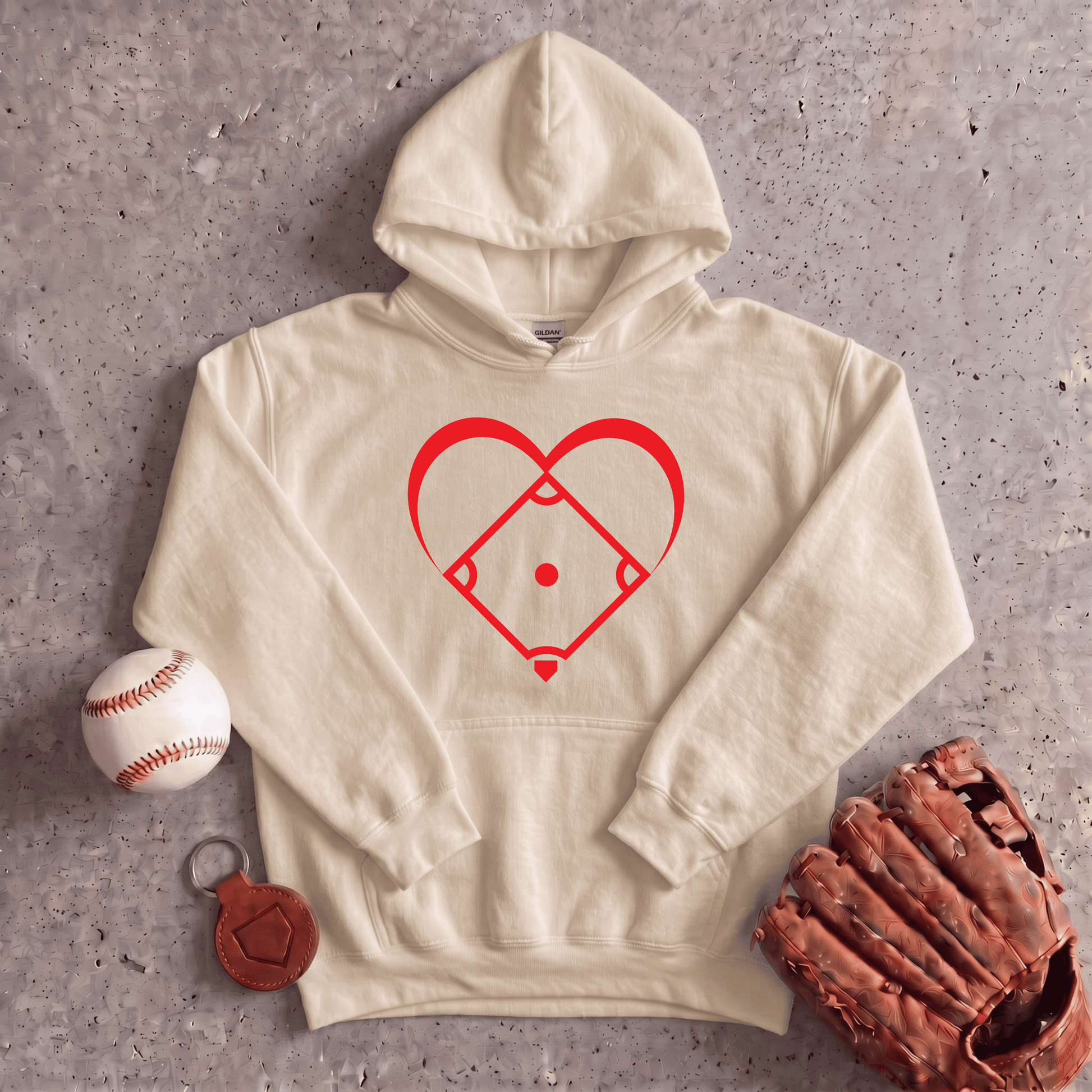 I Love Baseball Hoodie