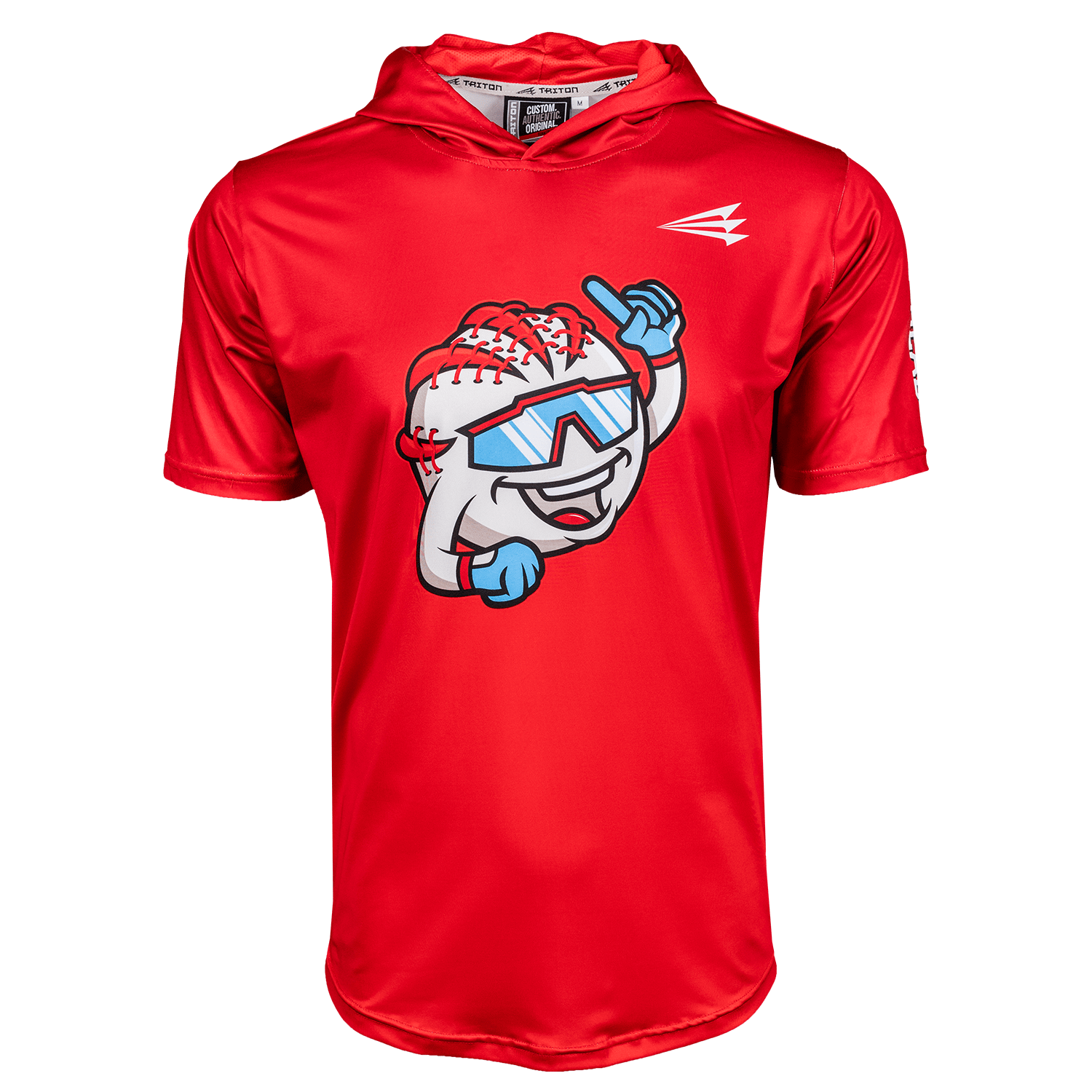 Collection of seamhead short sleeve baseball red hoodie in a gallery layout