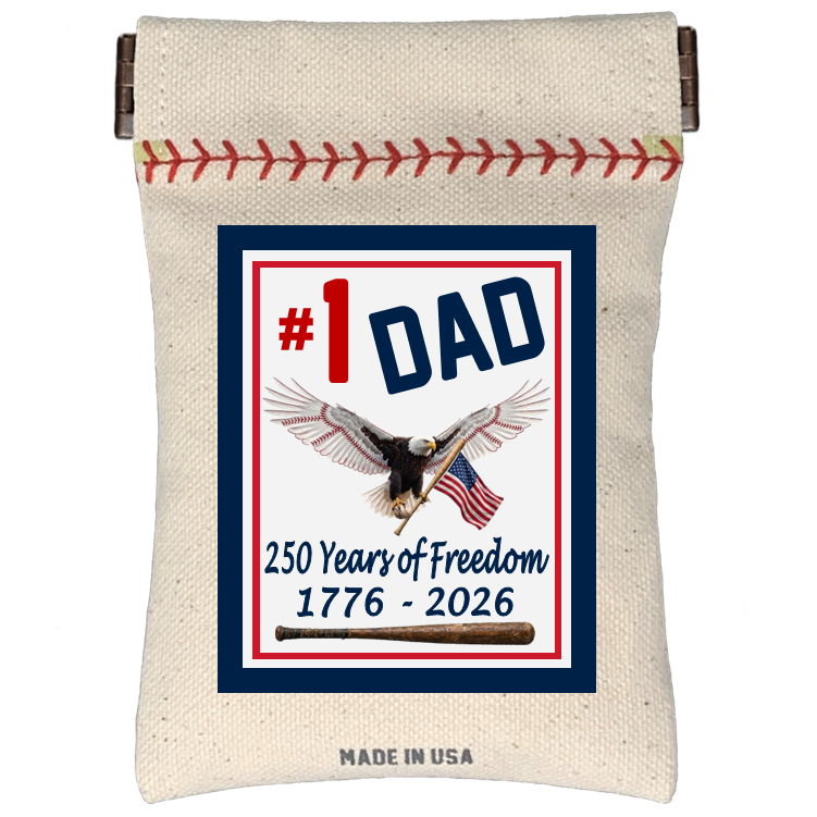 #1 Dad Seed Sack® | Canvas Baseball Seed Pouch