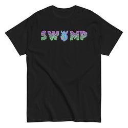 Collection of swamp donkey black cotton t shirt, swamp donkey baseball t shirt in a gallery layout