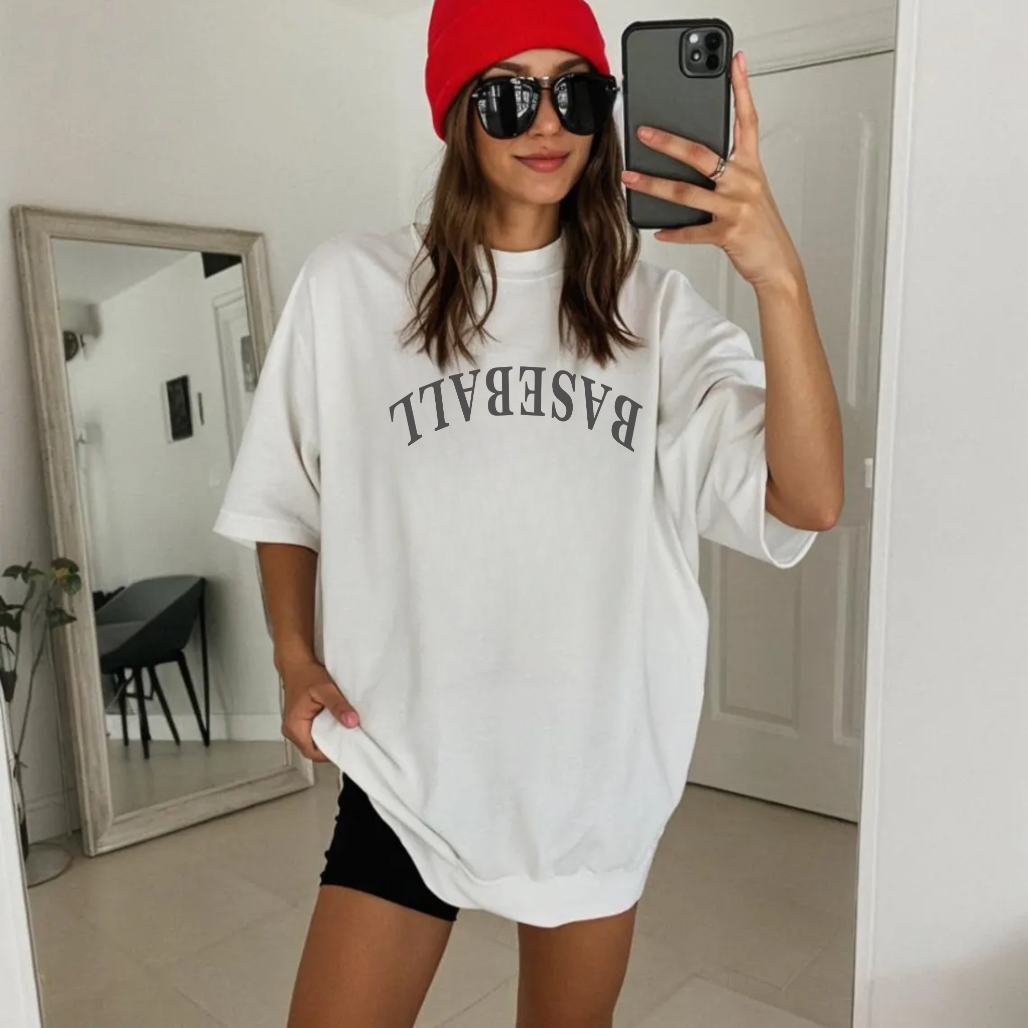 Collection of Baseball Upside Down Tee Shirt in a gallery layout