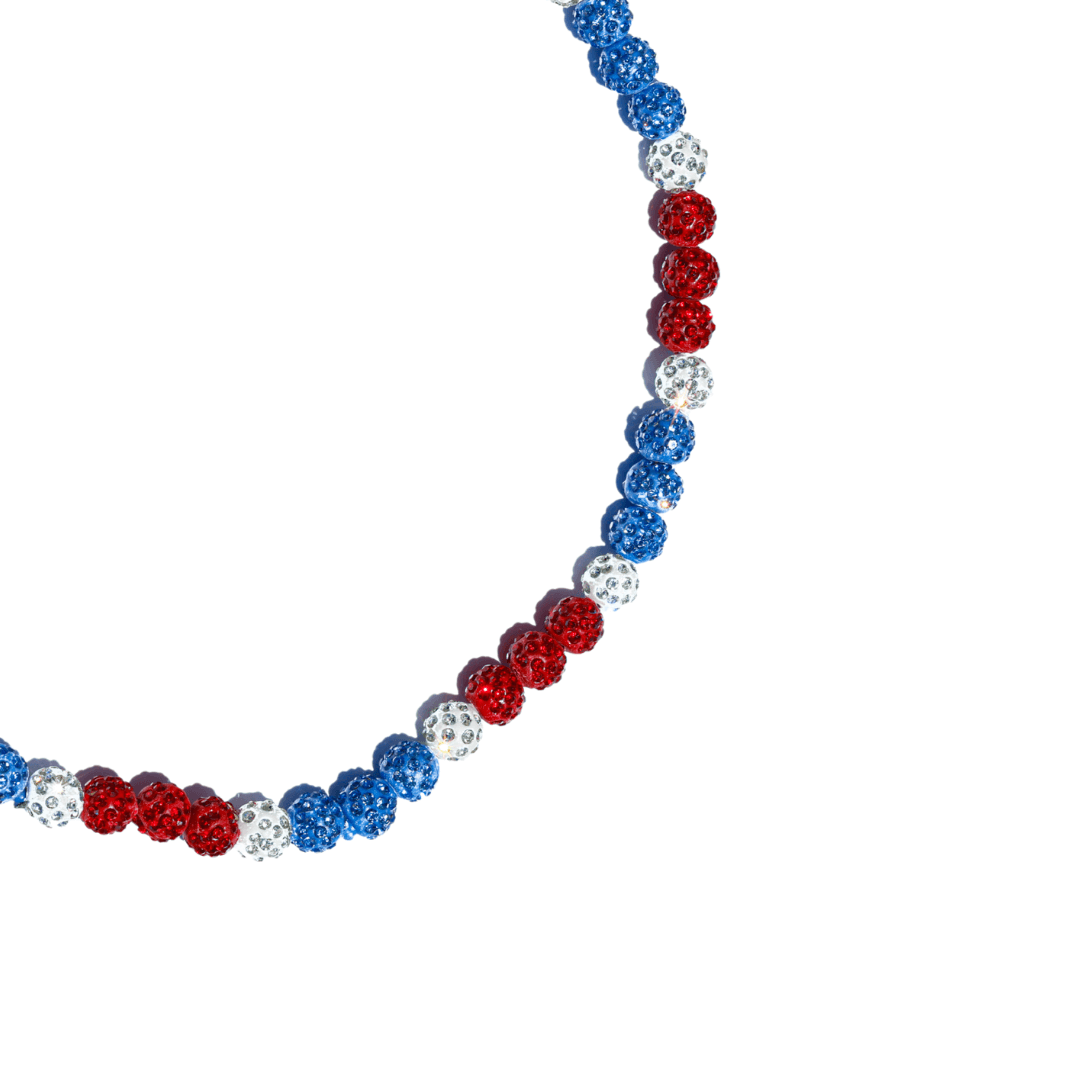 Americano Iced Out Baseball Bead Necklace