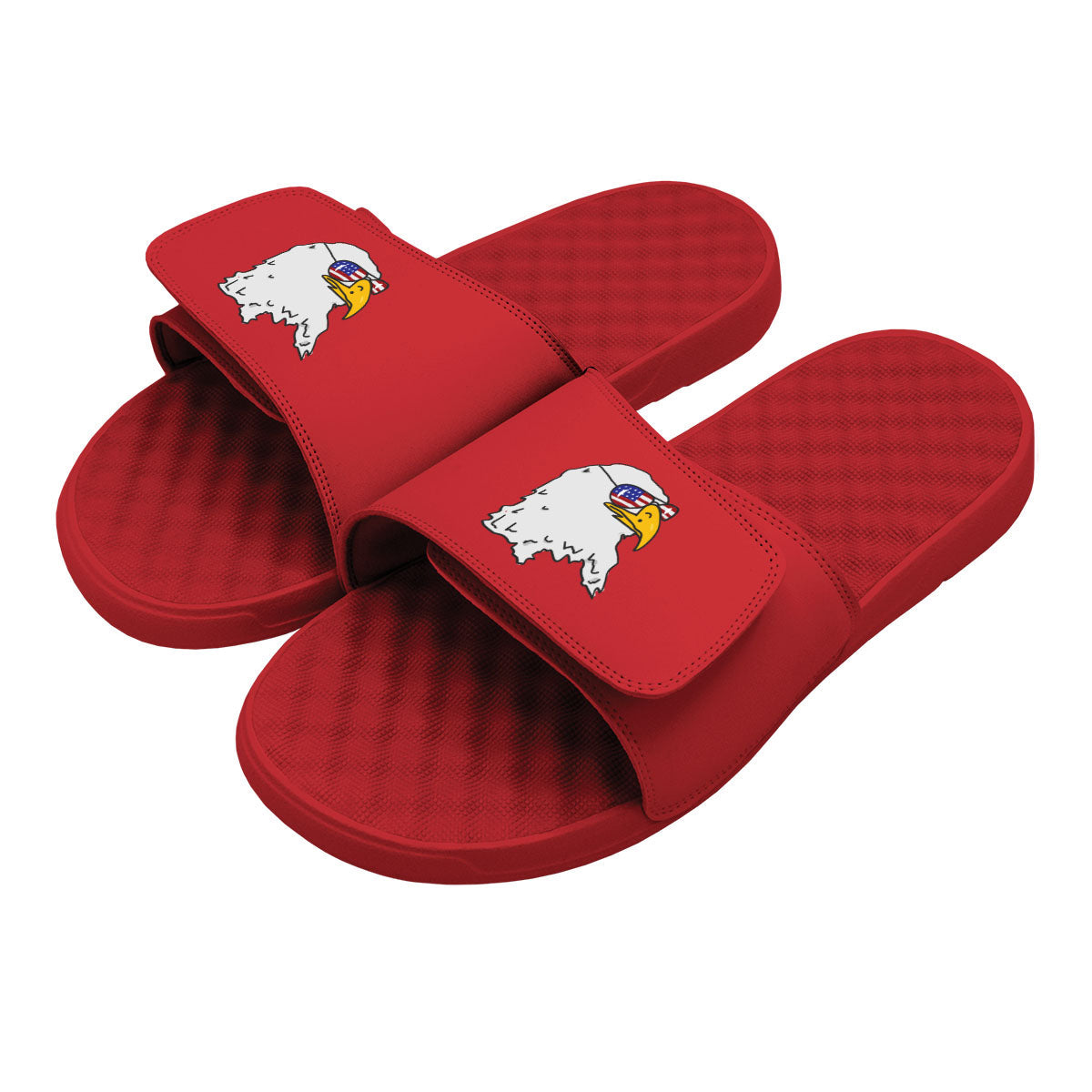 Collection of Red slides with an american eagle graphic on a white background in a gallery layout