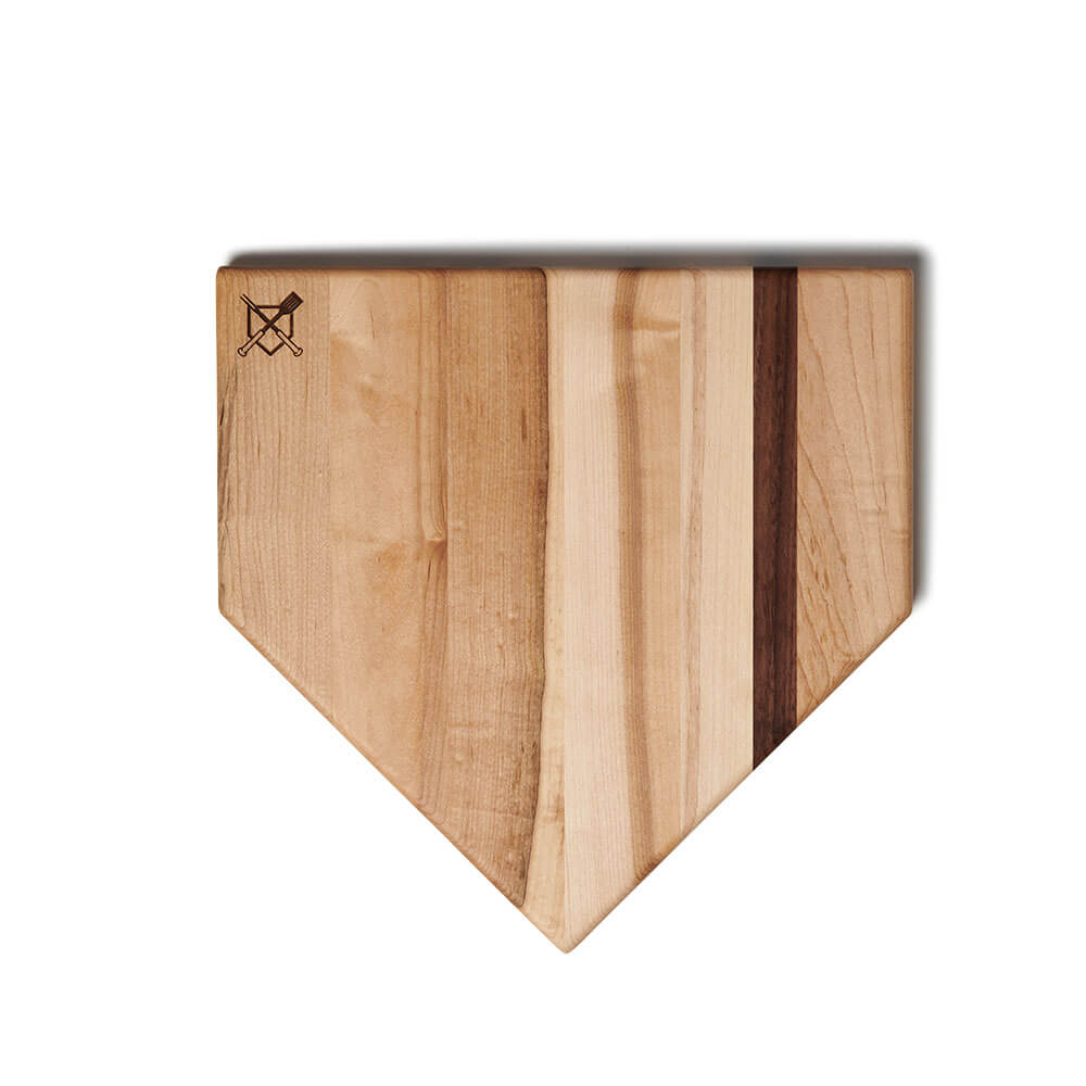Collection of Wooden home plate baseball cutting board  in a gallery layout
