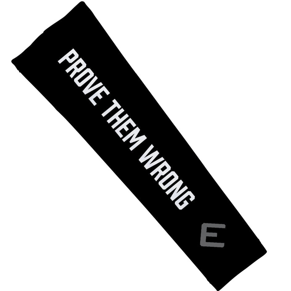 Black strap with 'PROVE THEM WRONG' text and a logo on a white background