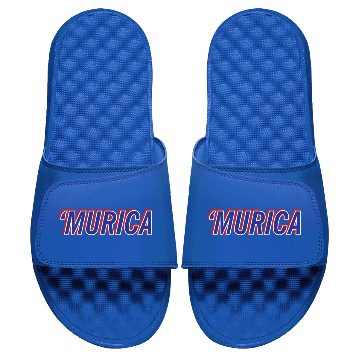 Collection of Blue slides with 'MURICA' text on a white background in a gallery layout