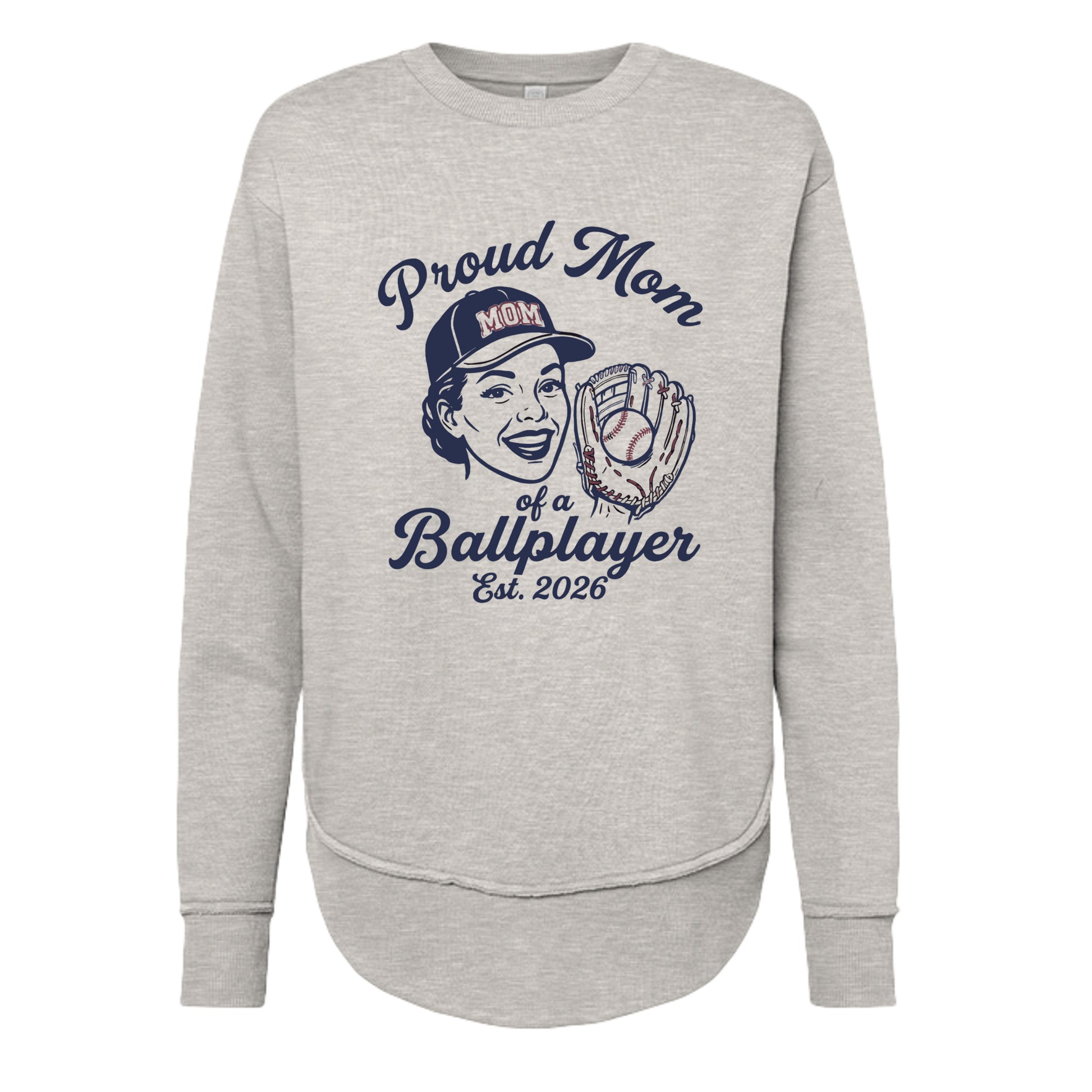 NATURAL HEATHER Baseball Mom sweatshirt