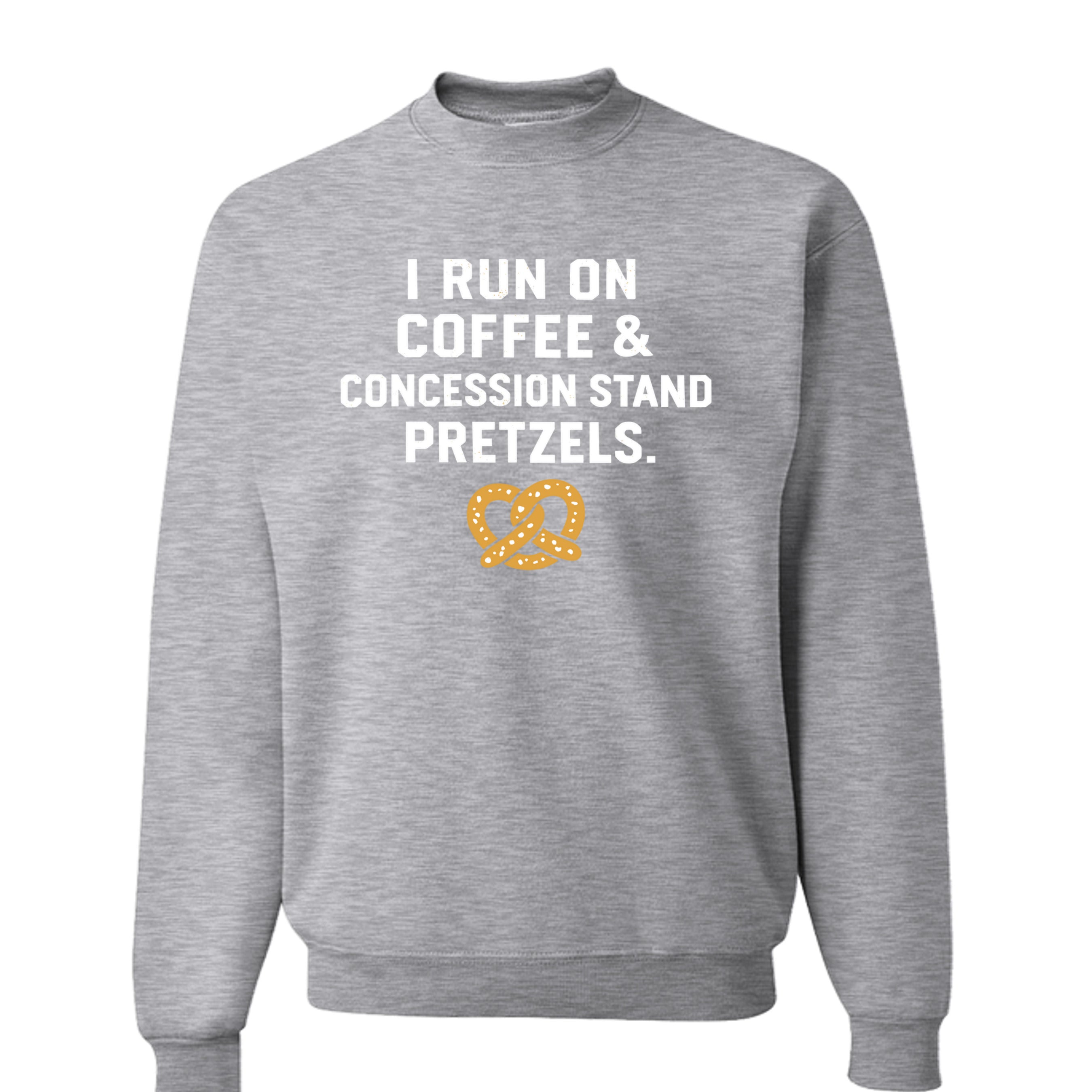 Collection of Ash - Coffee and concession stand pretzels crewneck in a gallery layout