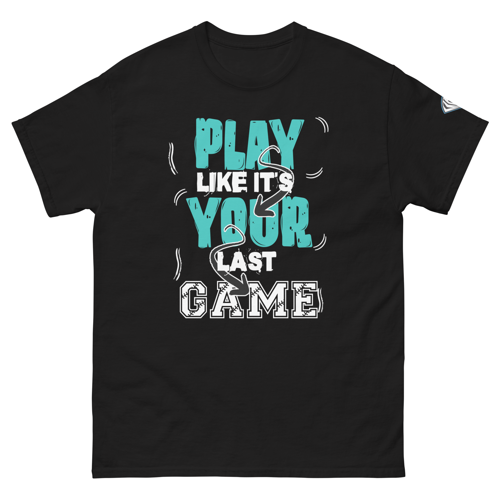 Collection of play like it's your last game black t shirt in a gallery layout