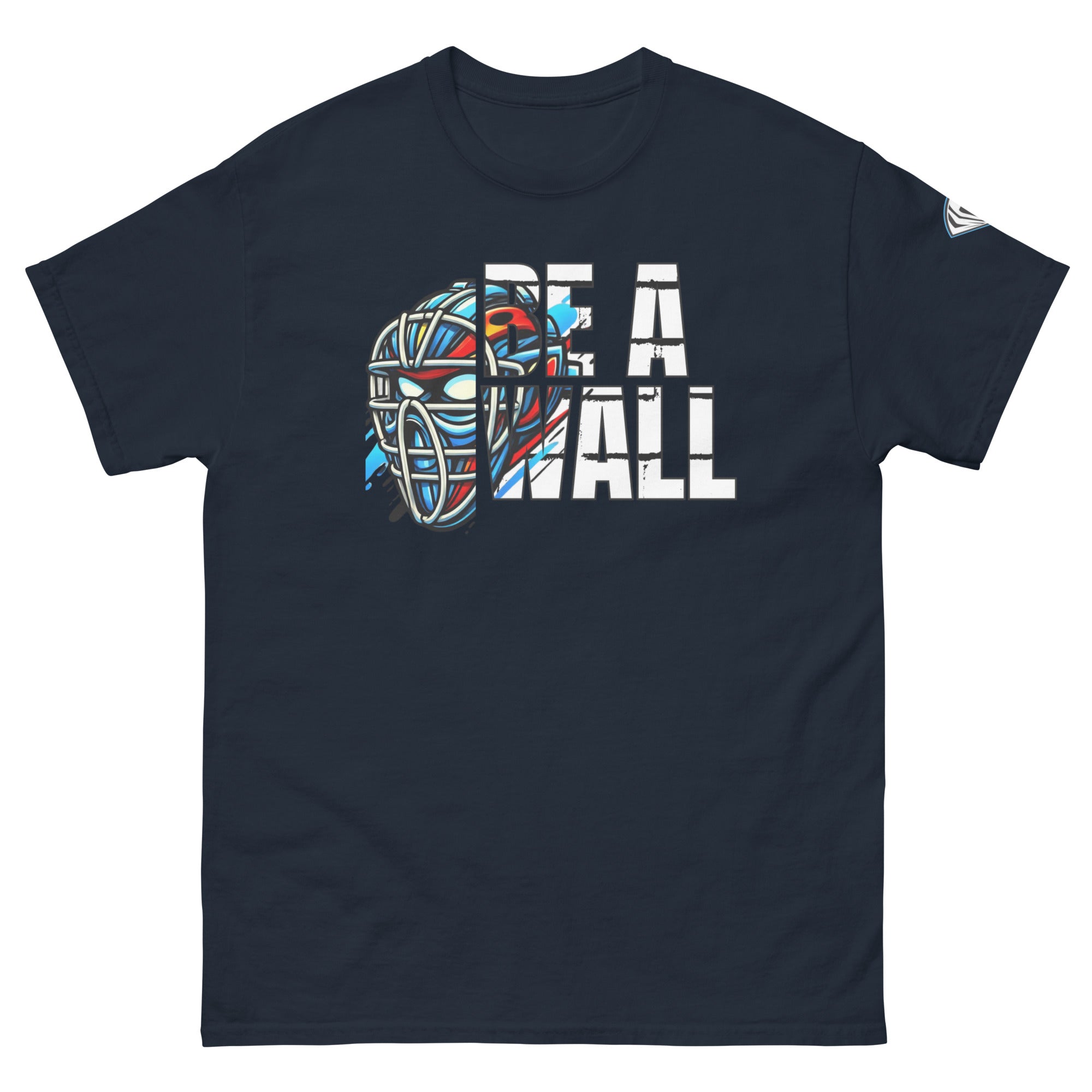 Collection of be a wall baseball catcher shirt navy in a gallery layout