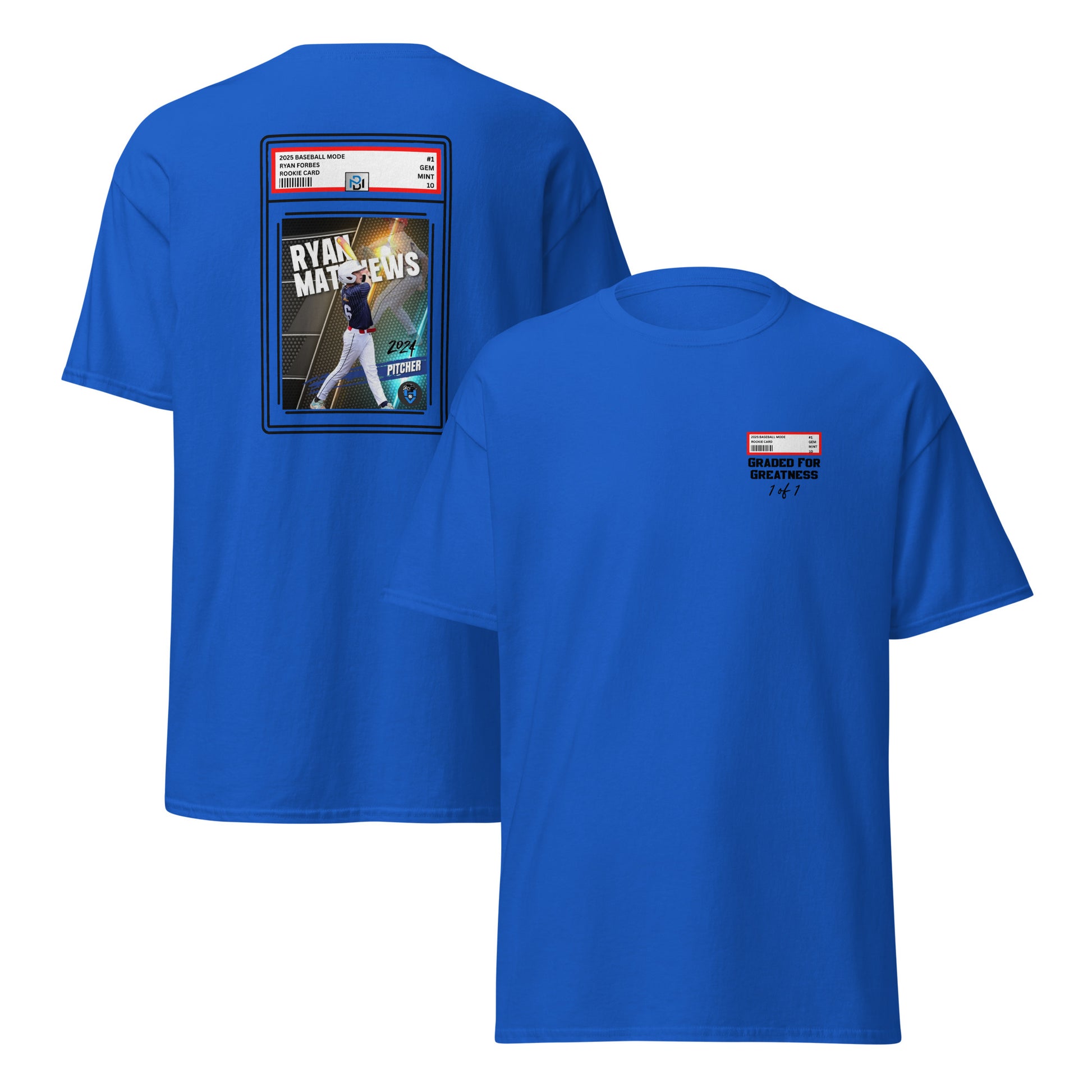 Graded for Greatness Custom Baseball Card T-Shirt