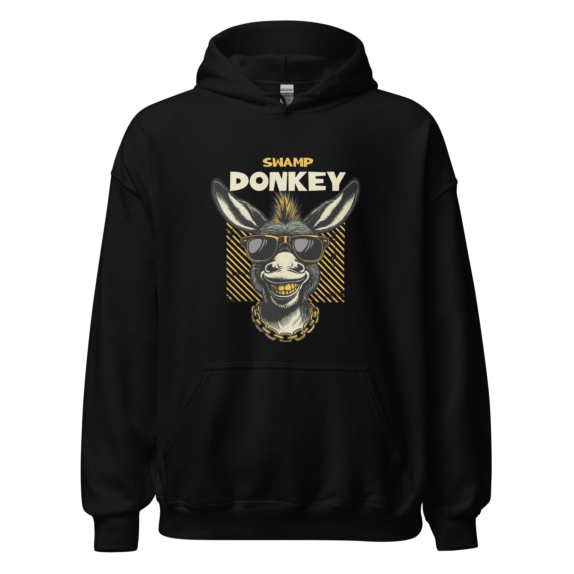 Collection of swamp donkey hoodie black in a gallery layout