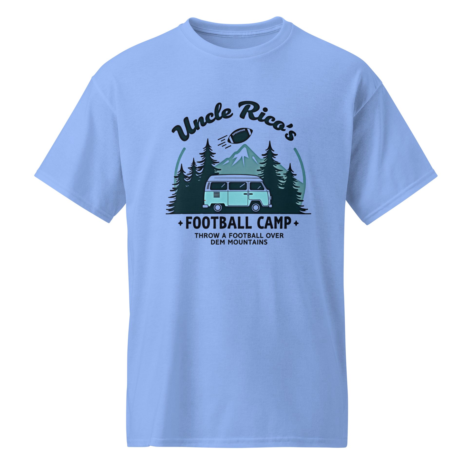 light blue Uncle Rico's Football Camp T-Shirt